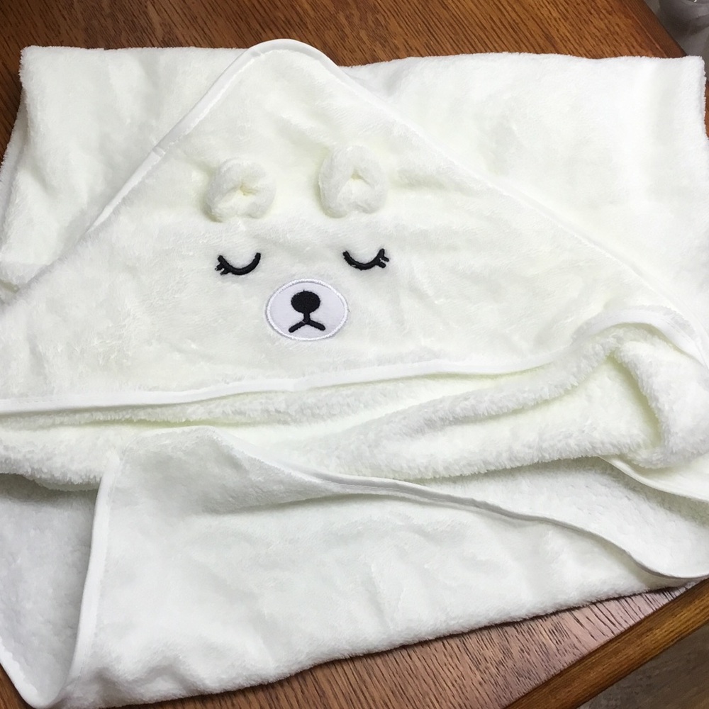 Baby Animal Polar Bear Hooded Bath Towel